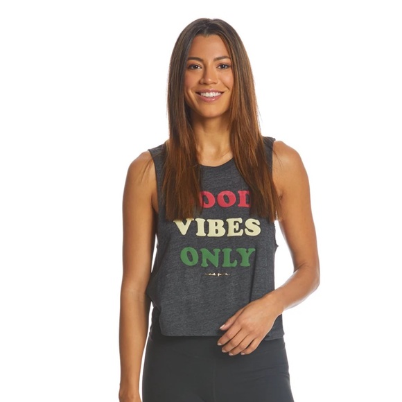 Spiritual Gangster Good Vibes Only Yoga Top - M - Picture 5 of 6